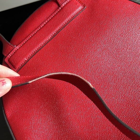 COACH Jordyn Backpack With Signature Canvas Detail Red Brown - Picture 16 of 17